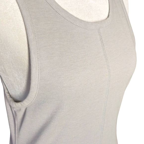 Lunya Restore Fitted Dress Midi Grey Large MSRP $198 - Picture 4 of 8